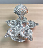 Sigaram Brass 2.5 Inch Panchmukhi Diya with Peacock Handle for Home Pooja Décor K4716