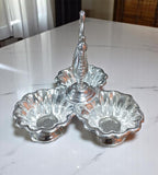 Sigaram Brass 3.5 Inch Peacock Handle Panchwala Kum Kum Cup for Home Pooja Décor K4717