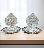 Sigaram Brass 3 Inch Lakshmi Diya Traditional Pooja Lamp for Home Pooja Decore K4719