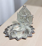 Sigaram Brass 3 Inch Lakshmi Diya Traditional Pooja Lamp for Home Pooja Decore K4720