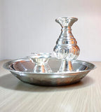 Sigaram German Silver 8.7 Inch Plain Kalash Set for Home & Temple Pooja Decor K4722