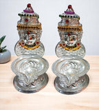 Sigaram Brass 5 Inch Traditional Lakshmi Face Diya for Home & Temple Pooja Decor K4724