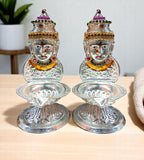 Sigaram Brass 5 Inch Traditional Lakshmi Face Diya for Home & Temple Pooja Decor K4724