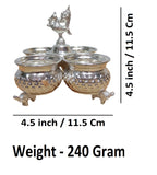 Sigaram Brass 4.5 Inch Panchwal with Peacock Handle for Home & Temple Pooja Decore K4726
