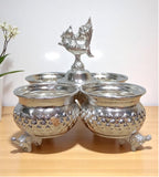 Sigaram Brass 4.5 Inch Panchwal with Peacock Handle for Home & Temple Pooja Decore K4726