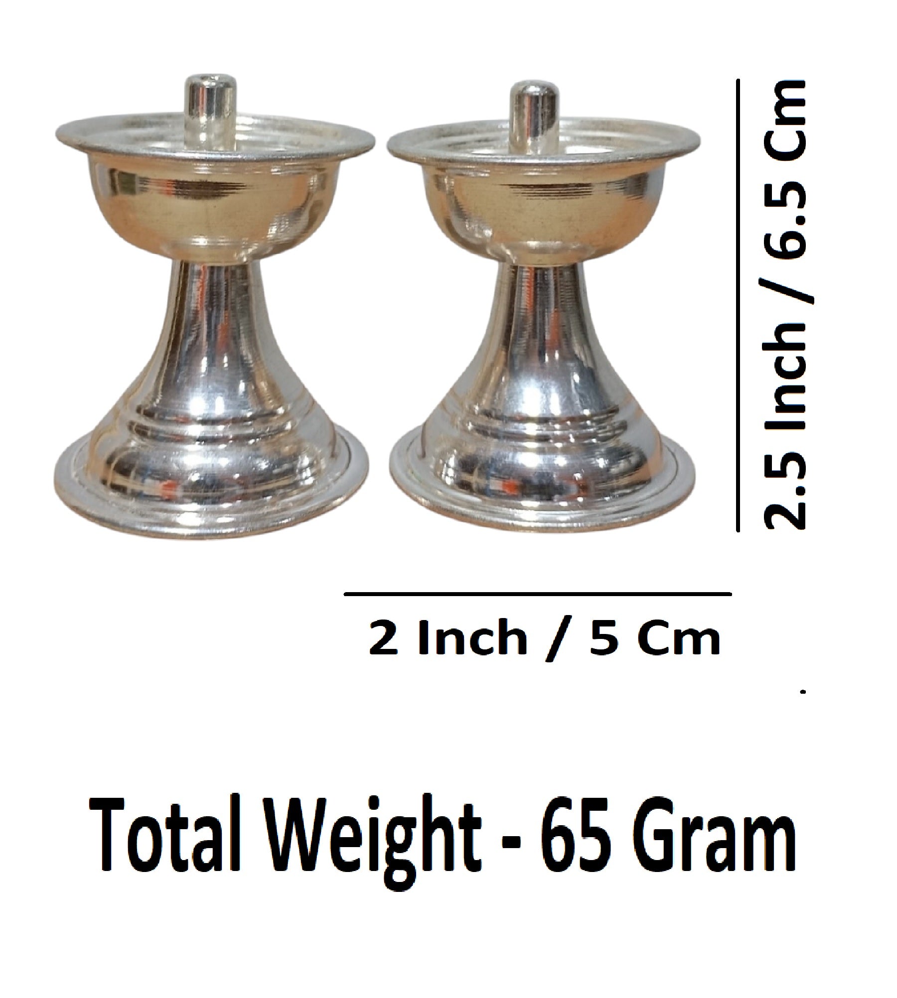 Sigaram Brass 2.5 Inch Plain Diya for Home & Temple Pooja Décor K4727
