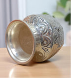 Sigaram 5x5 Inch Silver Plated Astalakshmi Kalash for Home & Temple Pooja Decore K4730
