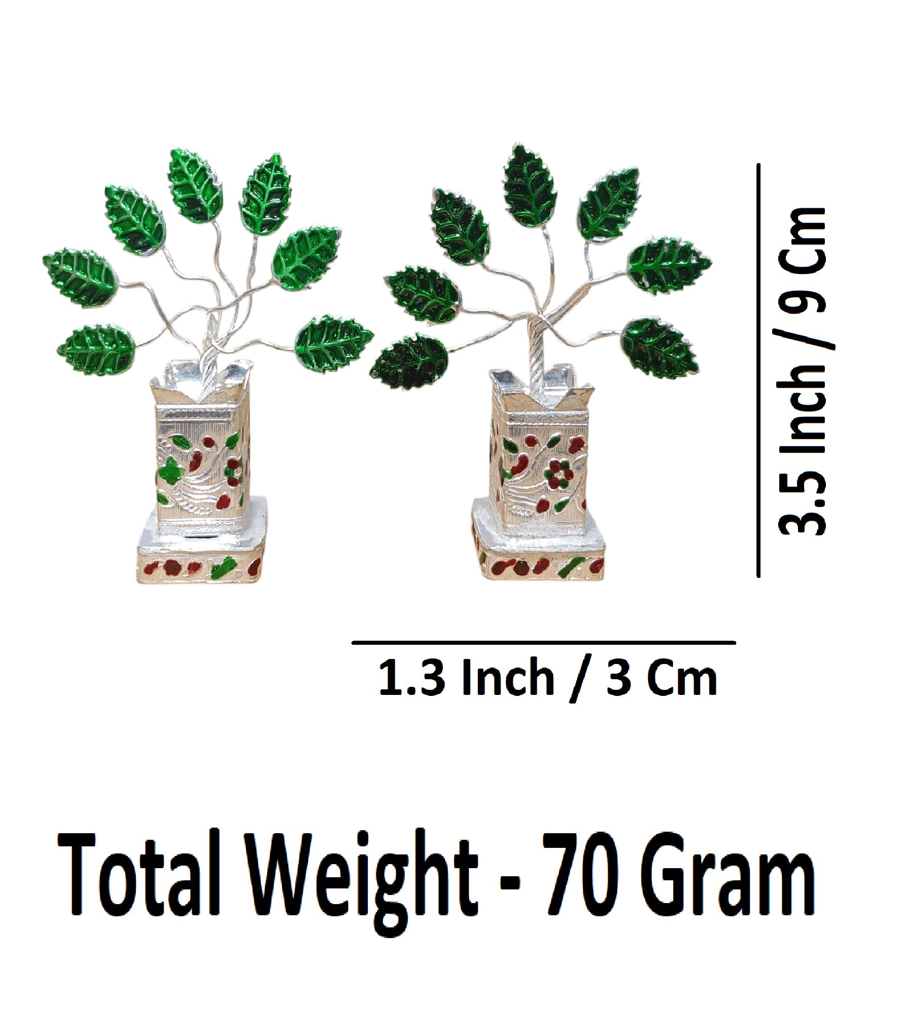 Sigaram Brass 3.5 Inch Tulsi Plant for Home Temple Pooja Décor K4735