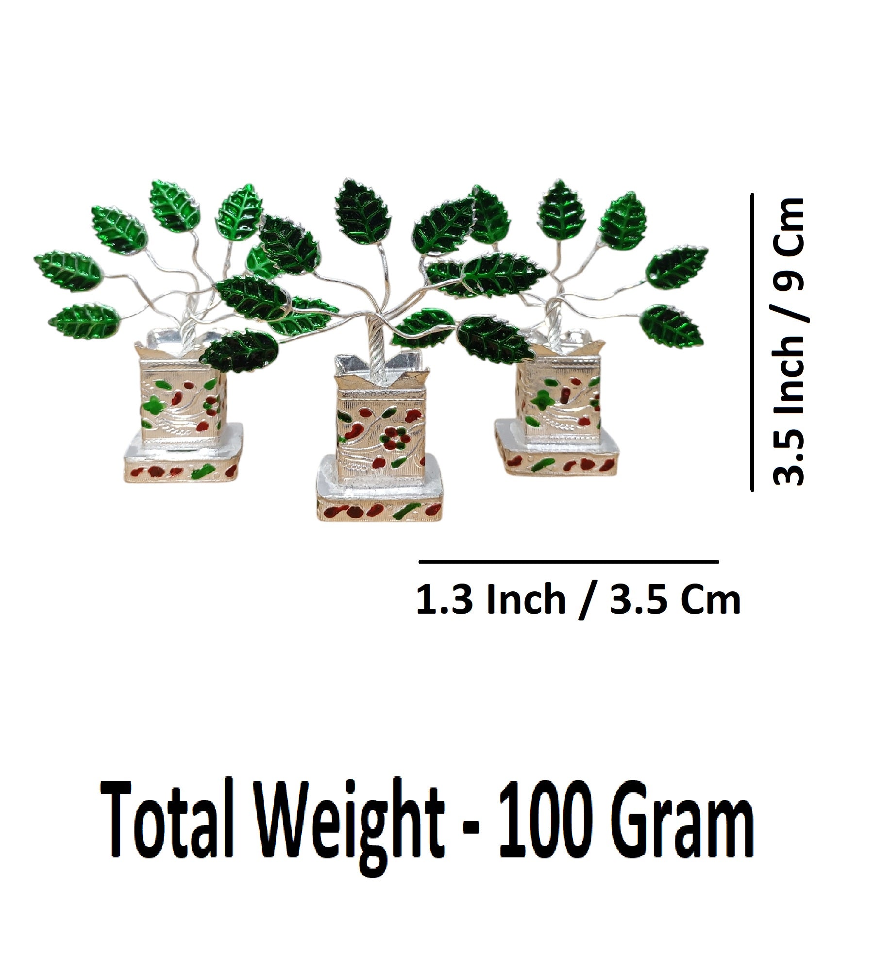 Sigaram Brass 3.5 Inch Tulsi Plant for Home Temple Pooja Décor K4736