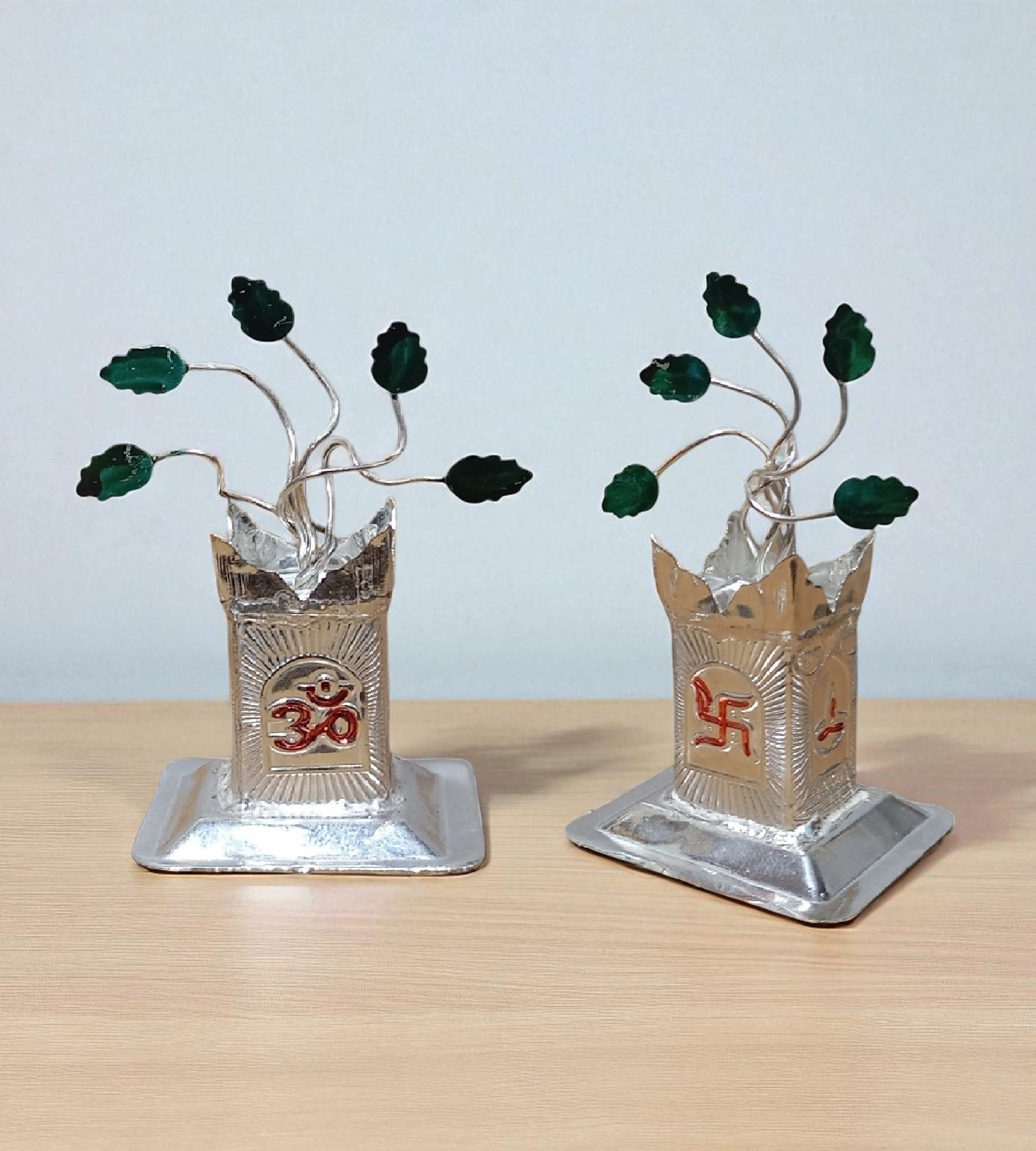Sigaram Brass 2 Inch Tulsi Plant for Home & Temple Pooja Décor K4738