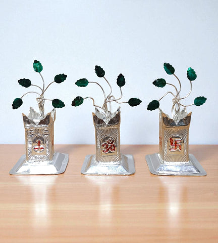 Sigaram Brass 2 Inch Tulsi Plant for Home & Temple Pooja Décor K4738