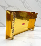 Sigaram 15 Inch Gold Plated Wooden Chowki/Patla for Home Pooja, Temple Festival K4745