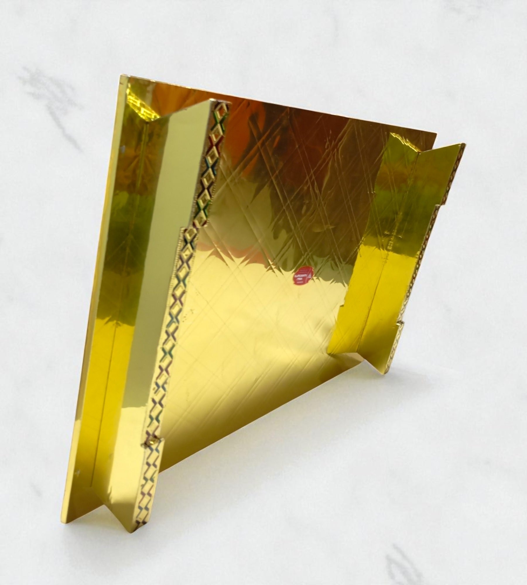 Sigaram 21 Inch Gold Plated Wooden Chowki/Patla for Home & Temple, Pooja Festival K4747