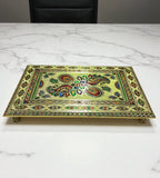 Sigaram 21 Inch Gold Plated Wooden Chowki/Patla for Home & Temple, Pooja Festival K4747