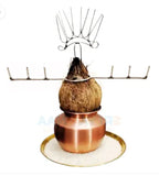 Sigaram Silver plated Ring and Crown Stick For Kalash Using Coconut and Flower Pooja Decore K4750
