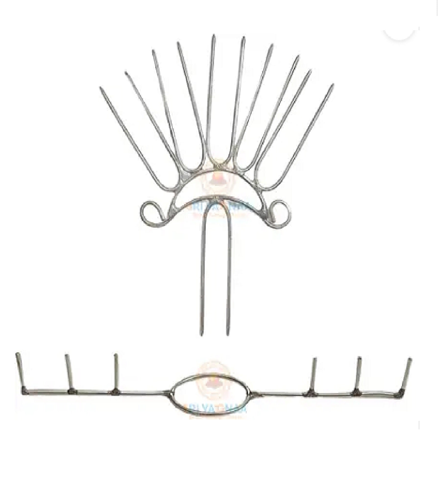 Sigaram Silver plated Ring and Crown Stick For Kalash Using Coconut and Flower Pooja Decore K4750