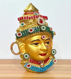 Sigaram 6 Inch Silver Plated Lakshmi Face for Varamahalakshmi Pooja Decor K4752