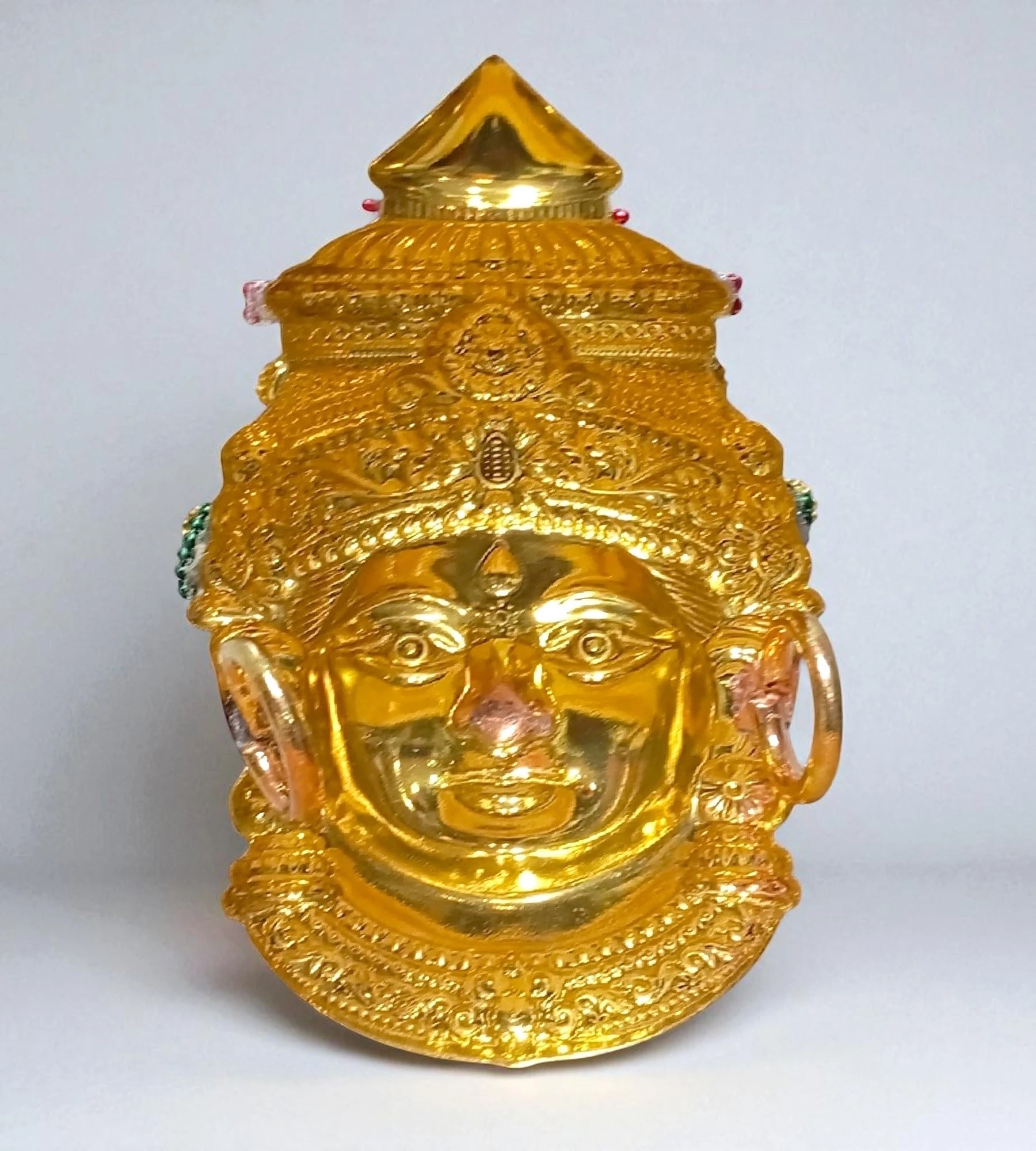 Sigaram 6 Inch Silver Plated Lakshmi Face for Varamahalakshmi Pooja Decor K4752