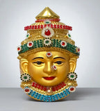 Sigaram 6 Inch Silver Plated Lakshmi Face for Varamahalakshmi Pooja Decor K4752