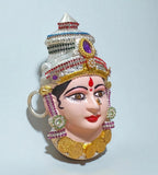 Sigaram 6 Inch Silver Plated Tanjore Lakshmi Face for Varamahalakshmi Pooja Decore K4753
