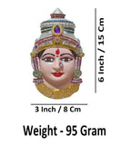Sigaram 6 Inch Silver Plated Tanjore Lakshmi Face for Varamahalakshmi Pooja Decore K4753