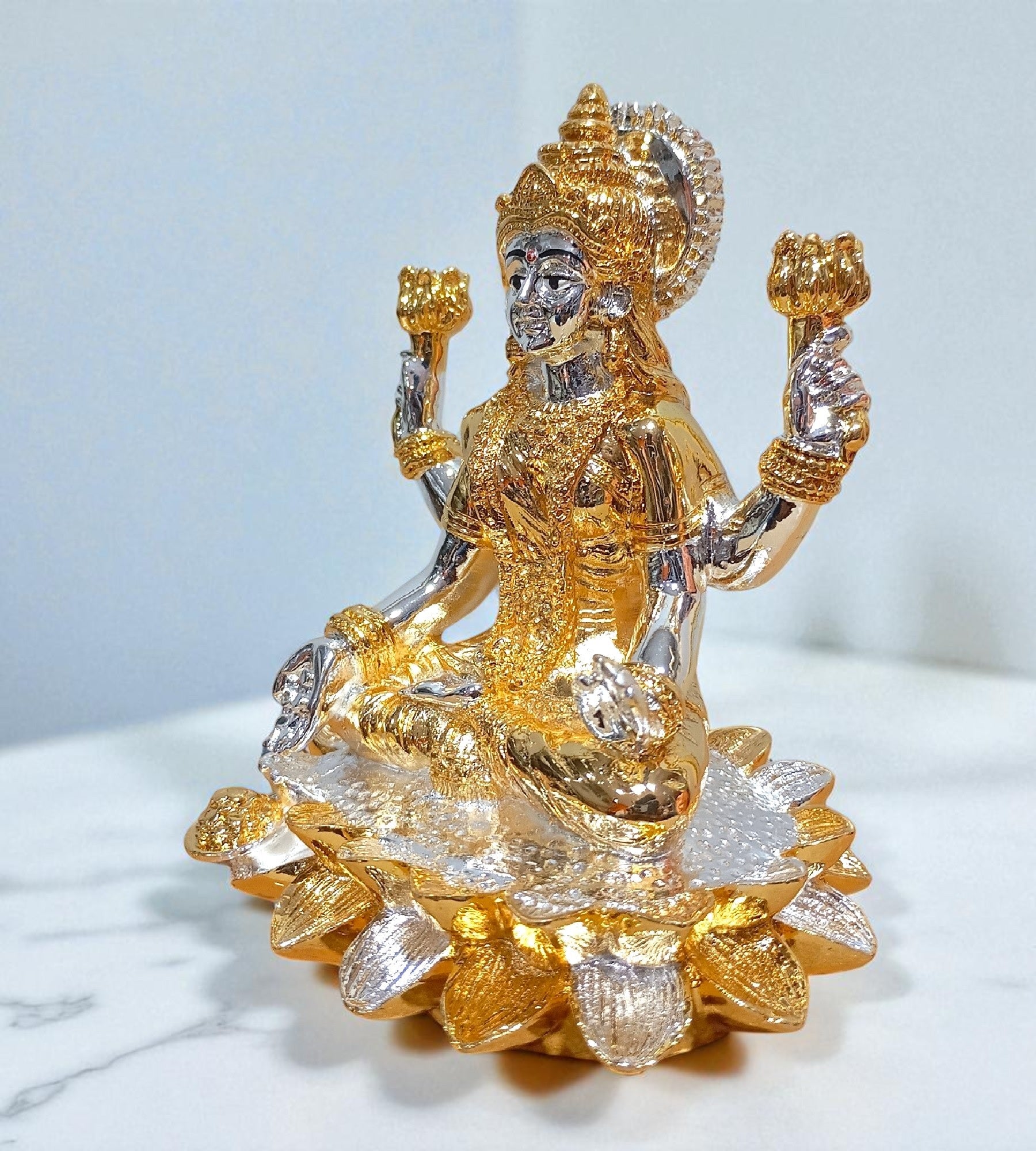 Sigaram 5 Inch Multi Color Lakshmi Idol for Home & Temple Pooja Decor K4759