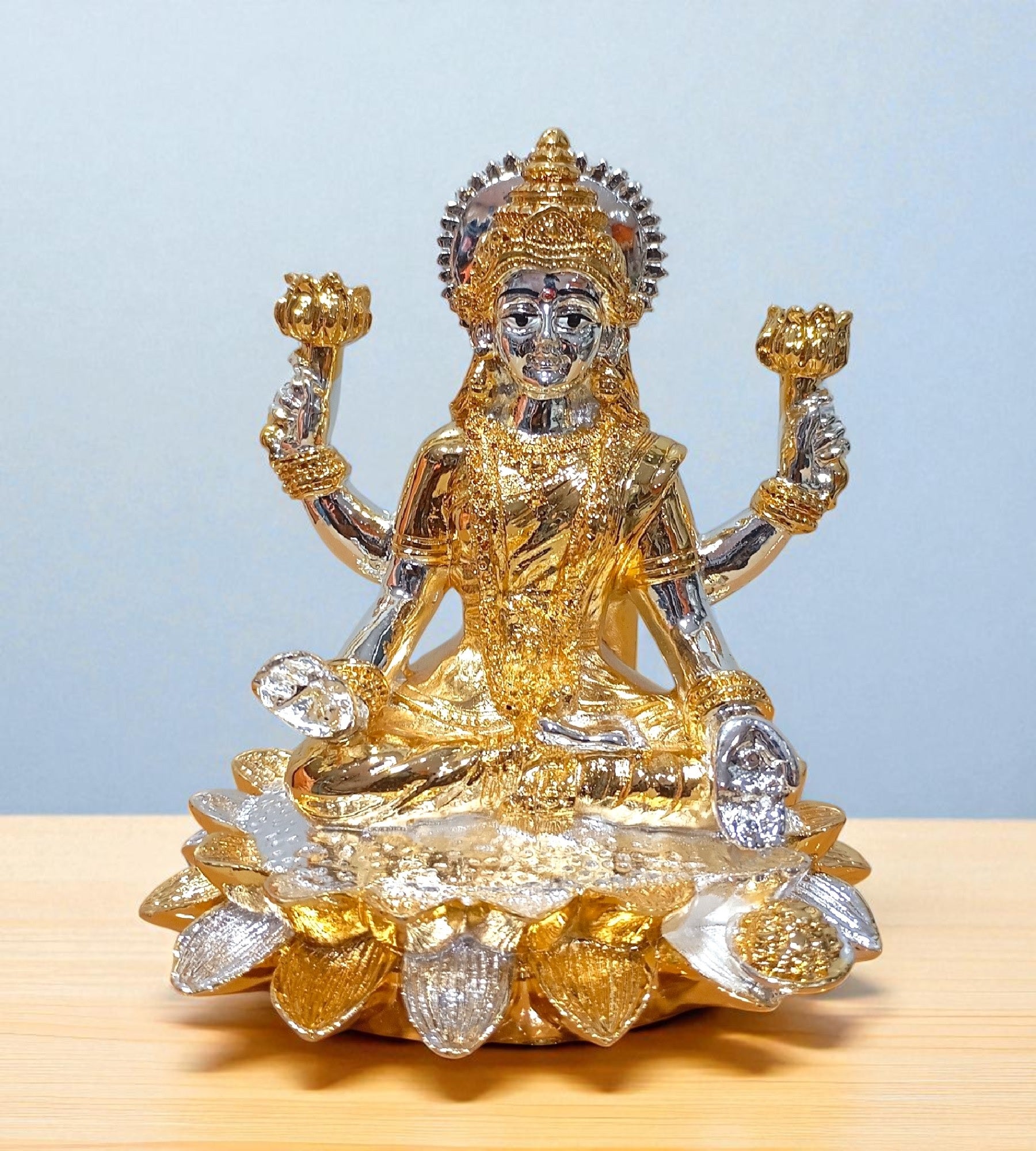 Sigaram 5 Inch Multi Color Lakshmi Idol for Home & Temple Pooja Decor K4759