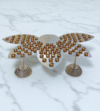 Sigaram Silver Plated Leaf Design 108 Flower Stand for Varamahalakshmi Pooja Festival K4760