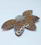 Sigaram Silver Plated Leaf Design 108 Flower Stand for Varamahalakshmi Pooja Festival K4760