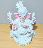 Sigaram 11 Inch White Marble Lord Ganesha Vinayaka Vignesha Idol with Peta Home Decor Statue Figurine Murti Showpiece K4774