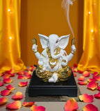Sigaram 9.5 Inch White Marble Lord Ganesha Vinayaka Vignesha Idol For Home Decor Statue Figurine Murti Showpiece K4779