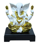 Sigaram 9.5 Inch White Marble Lord Ganesha Vinayaka Vignesha Idol For Home Decor Statue Figurine Murti Showpiece K4779