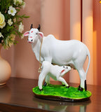 Sigaram 7 Inch White Marble Kamadhenu Idol For Home Decoretive Showpiece K4783