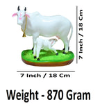 Sigaram 7 Inch White Marble Kamadhenu Idol For Home Decoretive Showpiece K4783