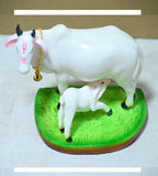 Sigaram 7 Inch White Marble Kamadhenu Idol For Home Decoretive Showpiece K4783