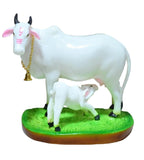 Sigaram 7 Inch White Marble Kamadhenu Idol For Home Decoretive Showpiece K4783