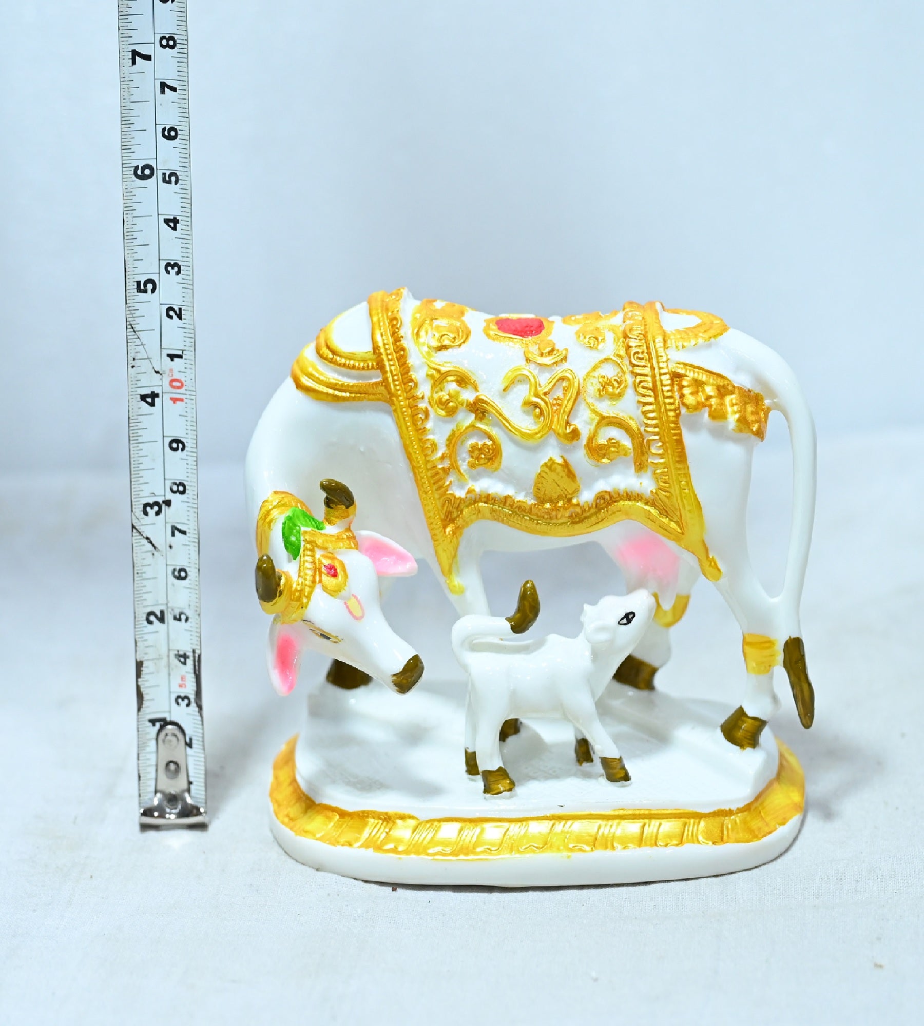 Sigaram 5 Inch Multi-Color Kamadhenu Idol For Home Decoretive Showpiece K4784