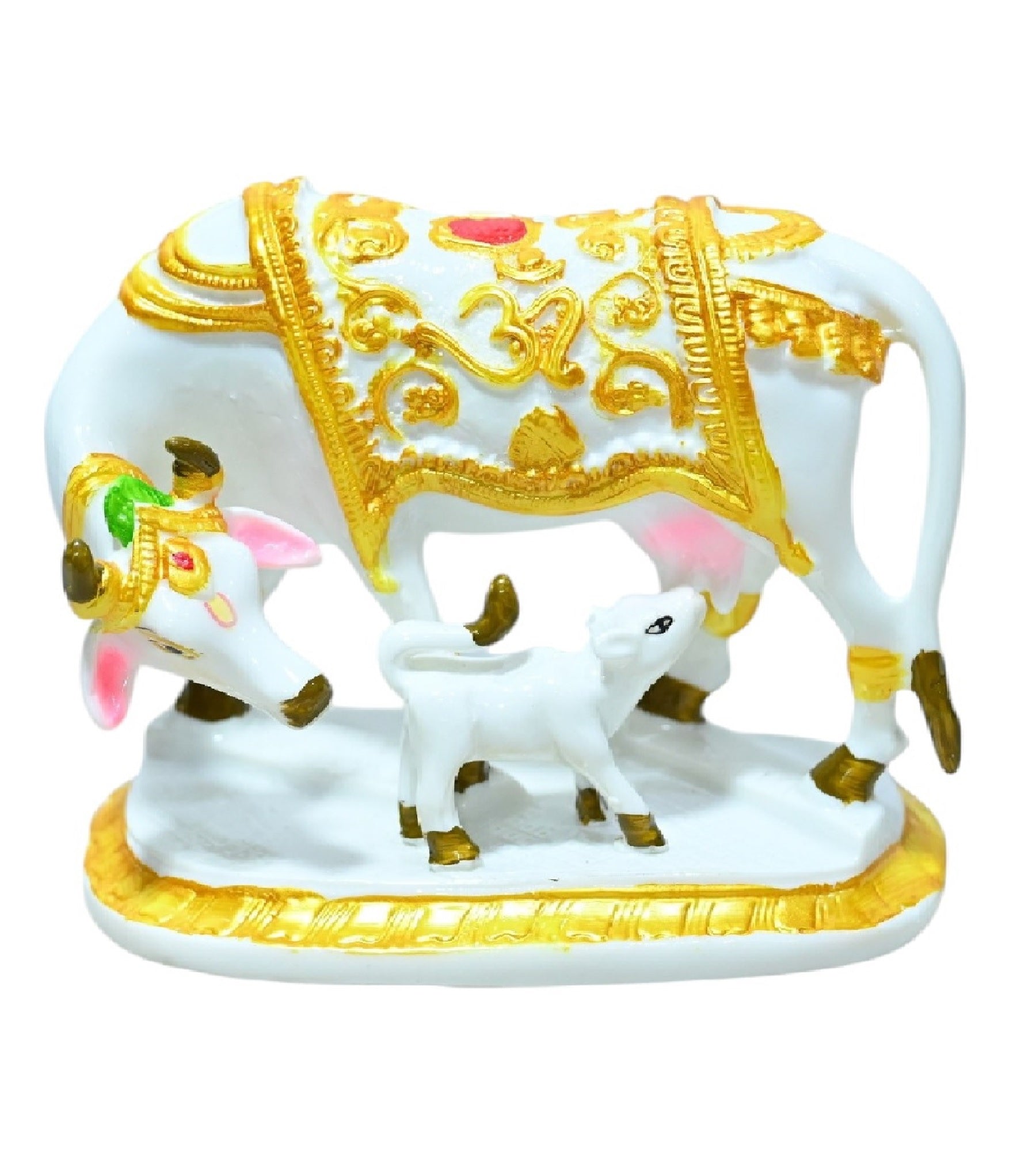 Sigaram 5 Inch Multi-Color Kamadhenu Idol For Home Decoretive Showpiece K4784