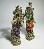 Sigaram 14 Inch Antique Radha Krishna Idol For Home Decor Statue Figurine Murti Showpiece K4798