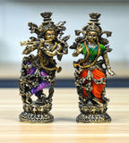 Sigaram 14 Inch Antique Radha Krishna Idol For Home Decor Statue Figurine Murti Showpiece K4798