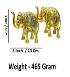 Sigaram 3 Inch Gold Metal Elephant For Home Decorative Showpiece K4803