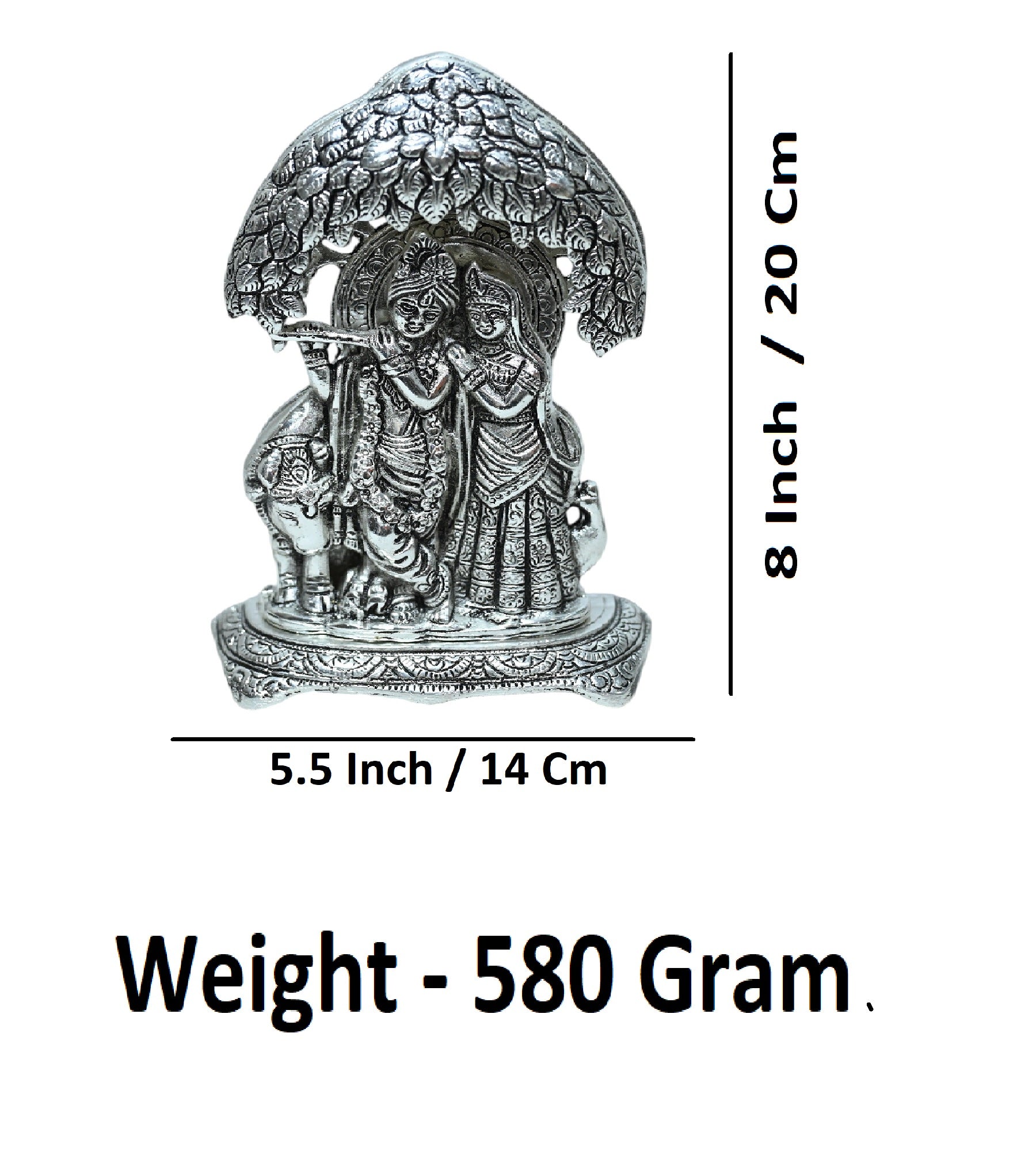 Sigaram 8 Inch Antique Radha Krishna Statue For Home Decoretive Showpiece K4805