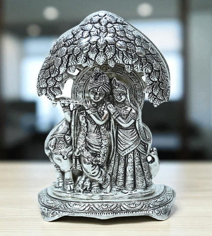 Sigaram 8 Inch Antique Radha Krishna Statue For Home Decoretive Showpiece K4805