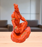 Sigaram 3.5 Inch Marble Sitting Hanuman Idol For Home Decoretive Showpiece K4808