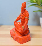 Sigaram 3.5 Inch Marble Sitting Hanuman Idol For Home Decoretive Showpiece K4808