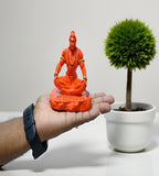 Sigaram 3.5 Inch Marble Sitting Hanuman Idol For Home Decoretive Showpiece K4808