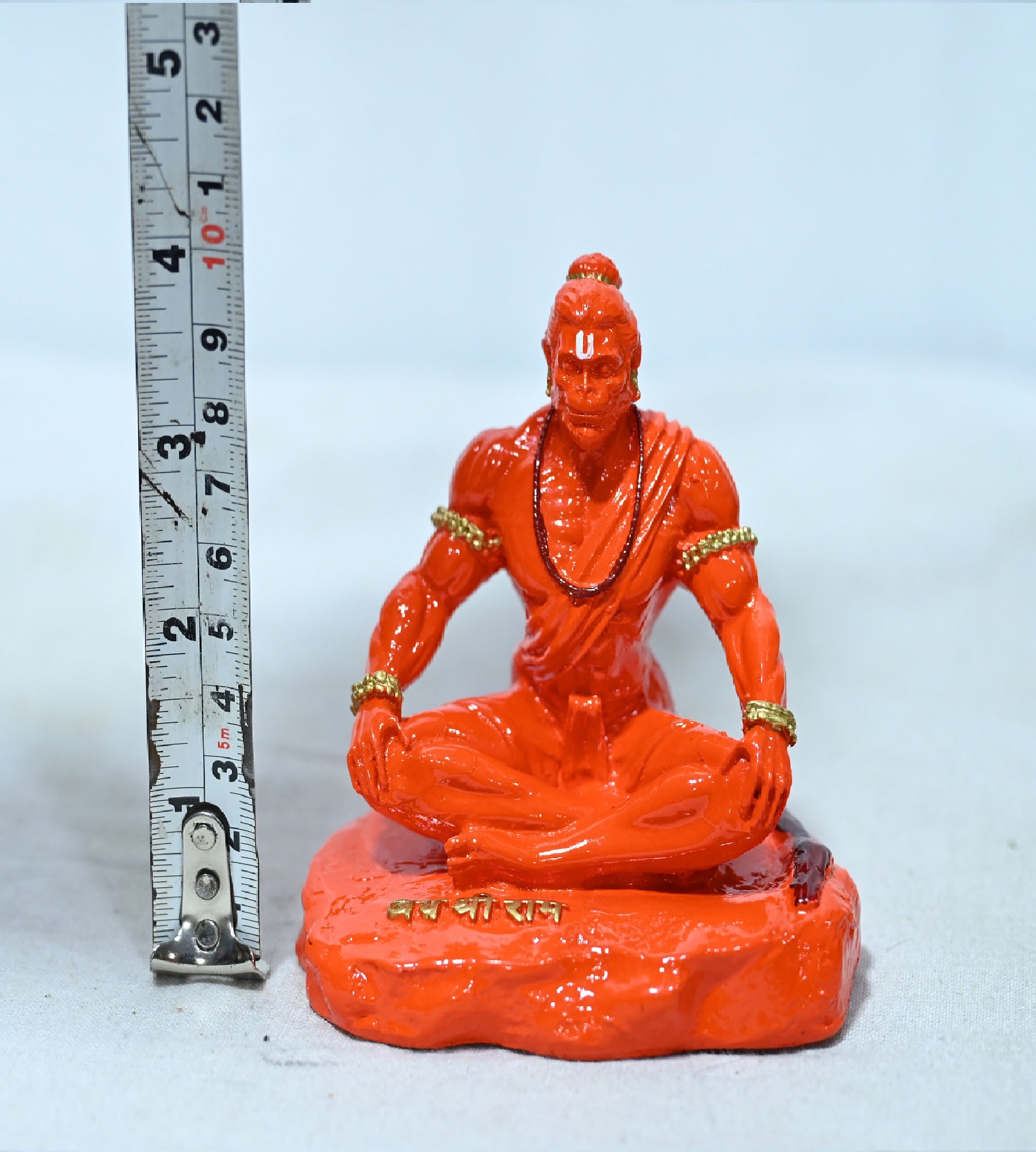 Sigaram 3.5 Inch Marble Sitting Hanuman Idol For Home Decoretive Showpiece K4808