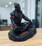 Sigaram 3.5 Inch Black Marble Sitting Hanuman Idol For Home Decoretive Showpiece K4809