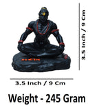 Sigaram 3.5 Inch Black Marble Sitting Hanuman Idol For Home Decoretive Showpiece K4809