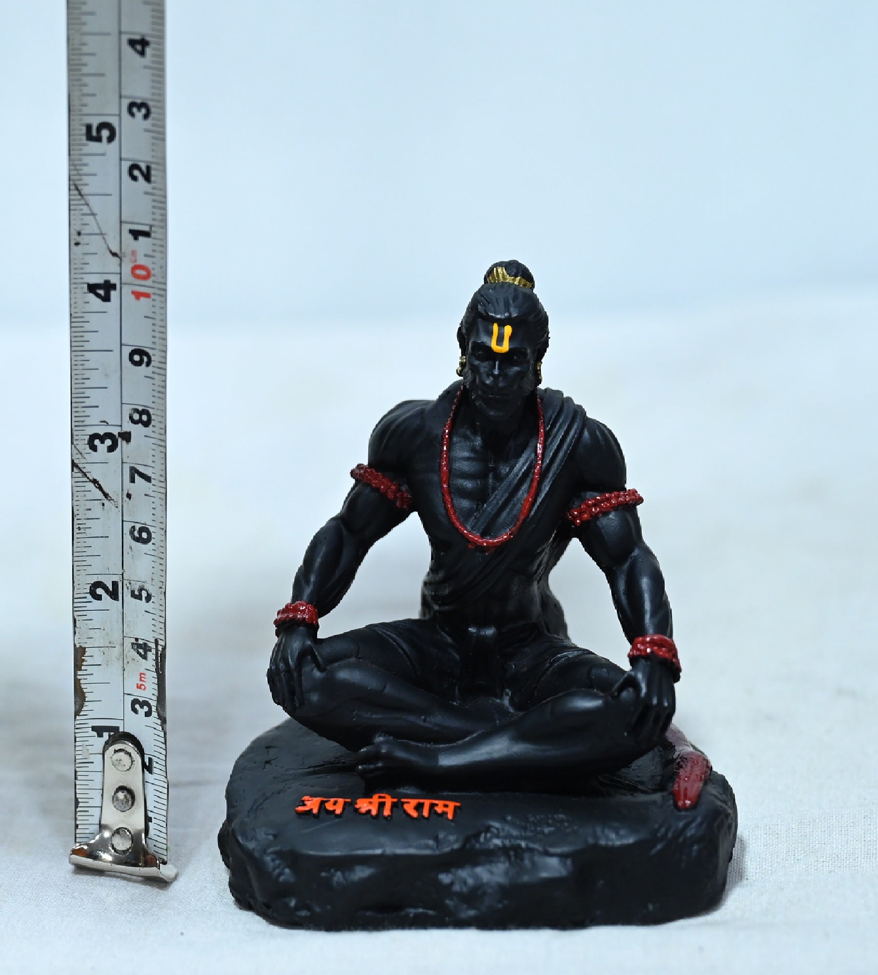 Sigaram 3.5 Inch Black Marble Sitting Hanuman Idol For Home Decoretive Showpiece K4809